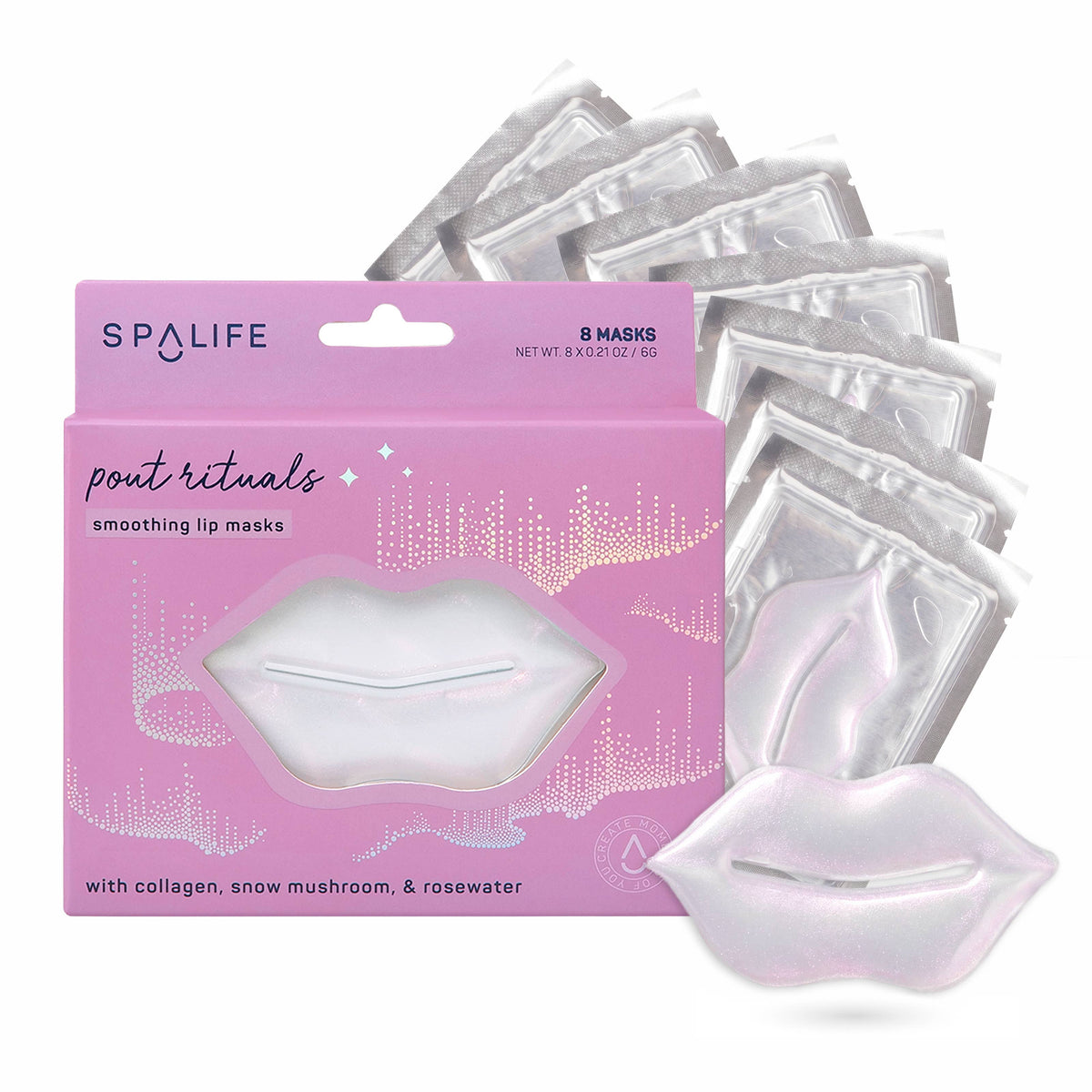 Pout Rituals Smoothing Hydrogel Lip Masks | 8 Pack