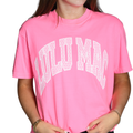 POLKA DOT NEON PINK LULU MAC TEE