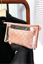 DUO CHECKERED COSMETIC MAKEUP TRAVEL SET