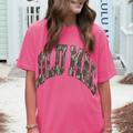 MOSSY OAK BOTTOMLAND NEON PINK LULU MAC TEE
