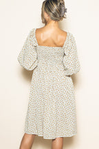 LACE EDGE DETAILED VINTAGE FLORAL MINI DRESS