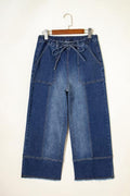 SEAM DETAIL RAW HEM PANTS