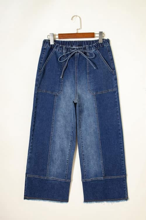 SEAM DETAIL RAW HEM PANTS
