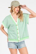 GINGHAM KNIT BUTTON UP CARDIGAN