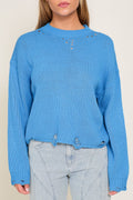 DISTRESSED BASIC SWEATER