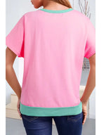 MINT GREEN TWO TONED COLLARED TOP