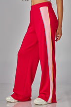 COLOR BLOCK PANELLED STRETCH KNIT TRACK