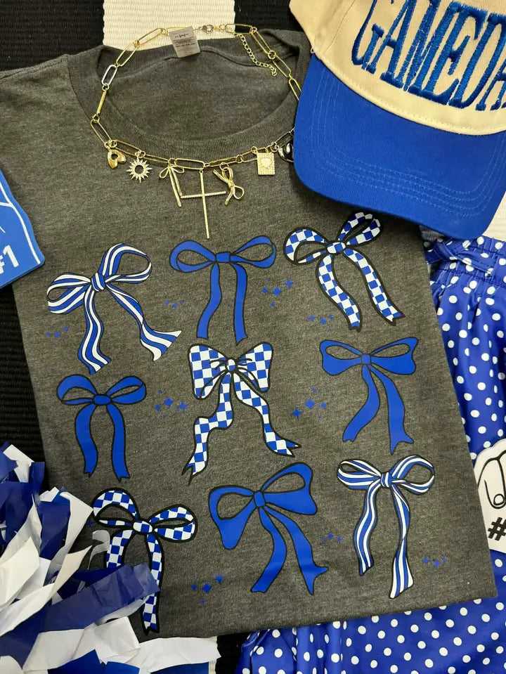 BLUE BOWS TEE