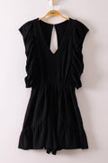 BACK CUTOUT RUFFLED ROMPER