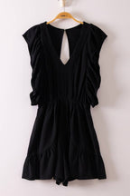BACK CUTOUT RUFFLED ROMPER