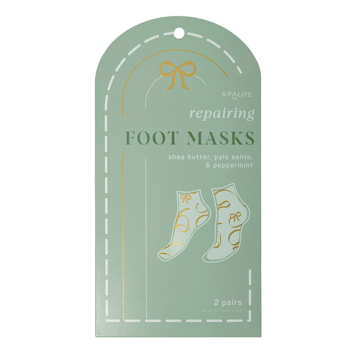 Christmas Holiday Foot Mask with Palo Santo & Peppermint 2ct