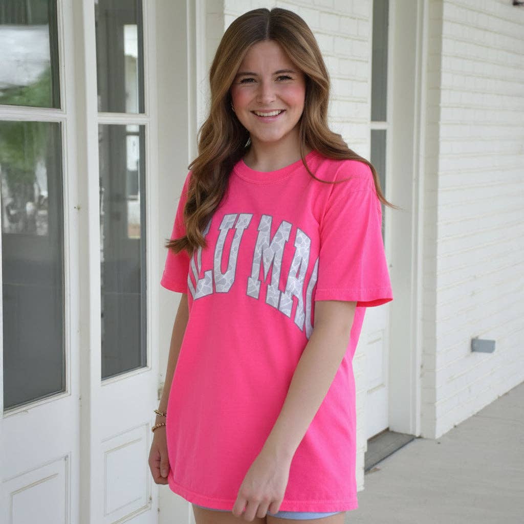 CAMO NEON PINK LULU MAC TEE