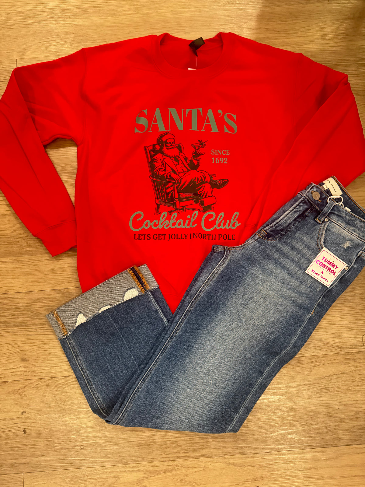 SANTA'S COCKTAIL CLUB CREWNECK SWEATSHIRT