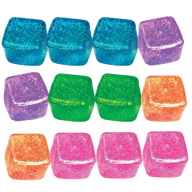 FUN DOH SQUISH & SQUEEZE SPARKLE SQUISHY CUBE