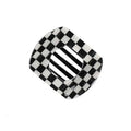 JUMBO FLAT CHECKERED FLAT OVAL HAIR CLAW CLIP