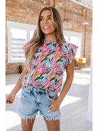 OSCAR ABSTRACT PRINT BLOUSE