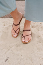 SANTORINI SANDALS-COFFEE