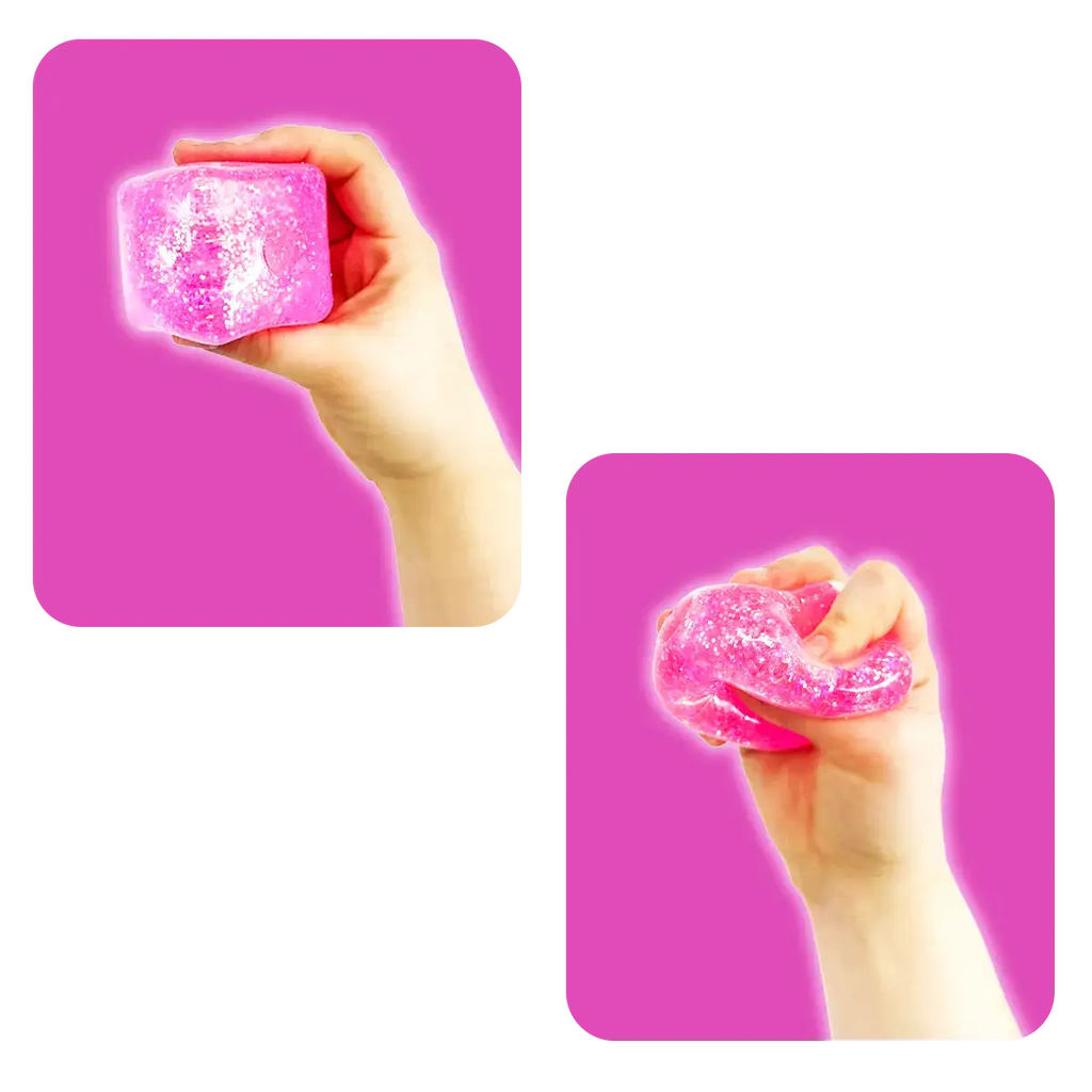 FUN DOH SQUISH & SQUEEZE SPARKLE SQUISHY CUBE