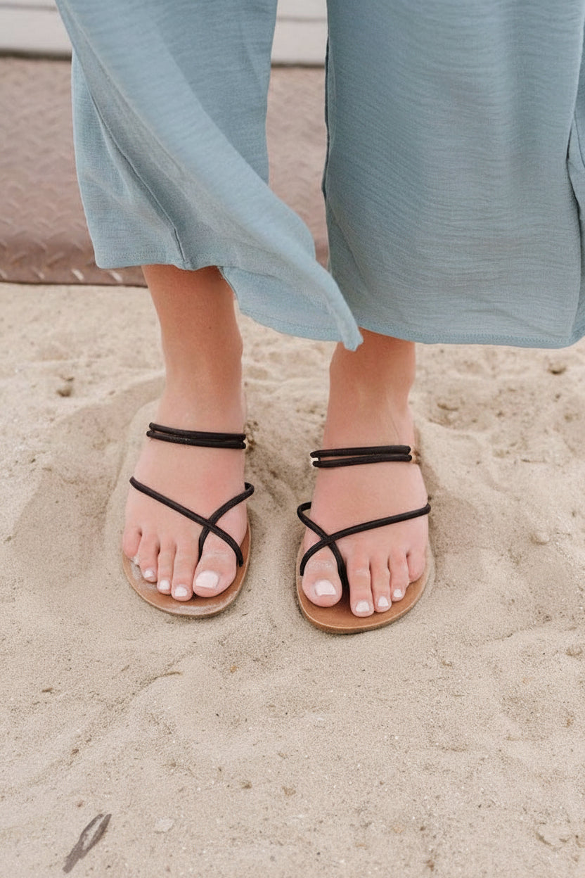 SANTORINI SANDALS-BLACK