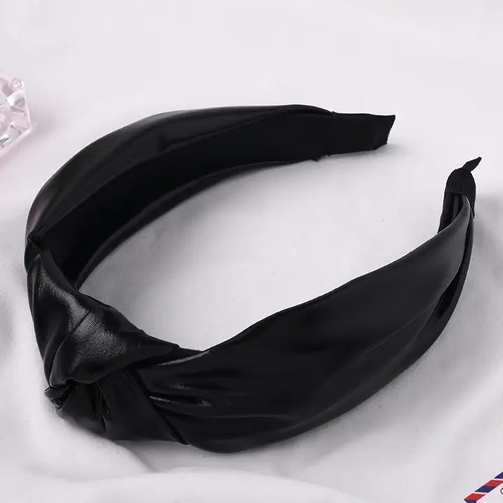 KNOT LEATHER STAIN HEADBAND
