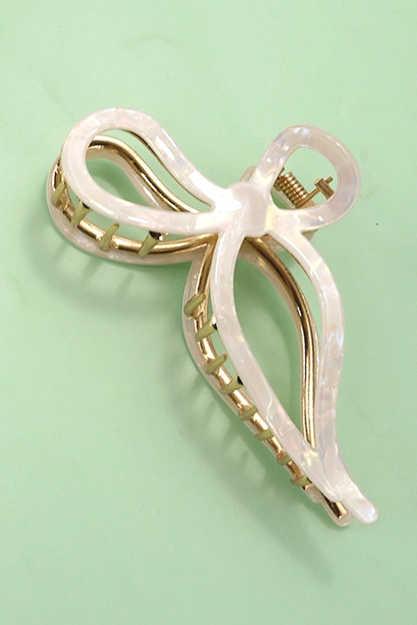 JUMBO CELLULOSE CASTING BOW HAIR CLIP