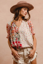 WOVEN PRINT MIX AND MATCH PLEASANT TOP