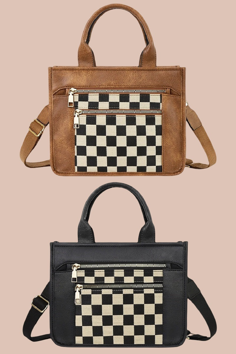 CHECKERED TOTE BAG