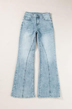EXTRA WIDE FLARE JEANS WITH SEAM DETAIL
