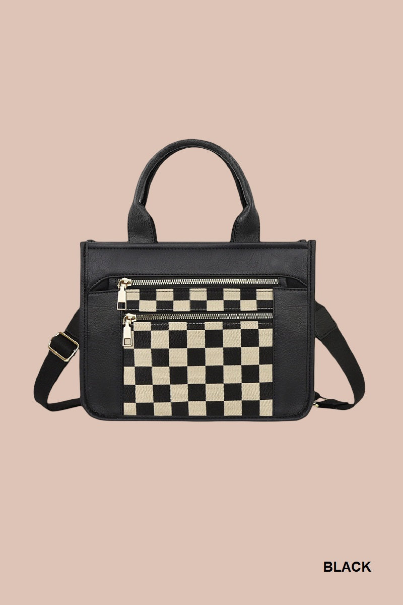 CHECKERED TOTE BAG