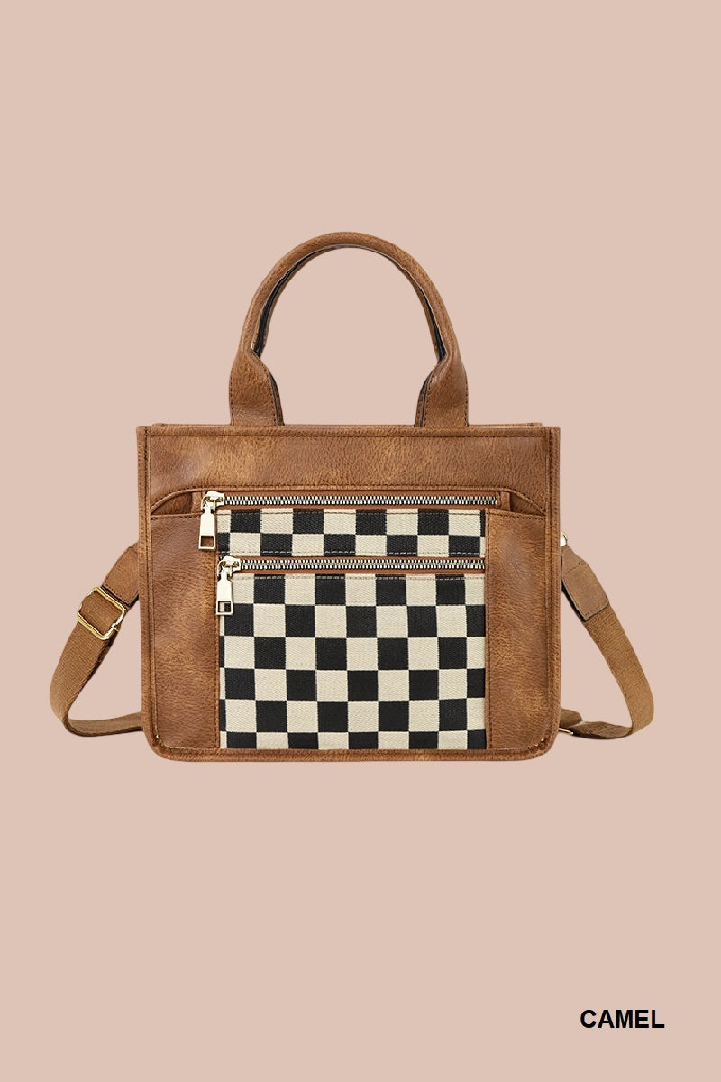 CHECKERED TOTE BAG