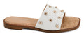 CORKY COME ABOARD WHITE WITH GOLD SANDALS