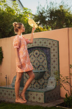 FLORAL JACQUARD SHIFT DRESS