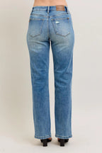 JUDY BLUE HW VINTAGE FRONT SEAM/SLIT SLIM-STRAIGHT