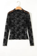 FLORAL MESH TOP