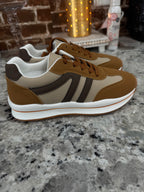 BROWN LEATHER SNEAKERS