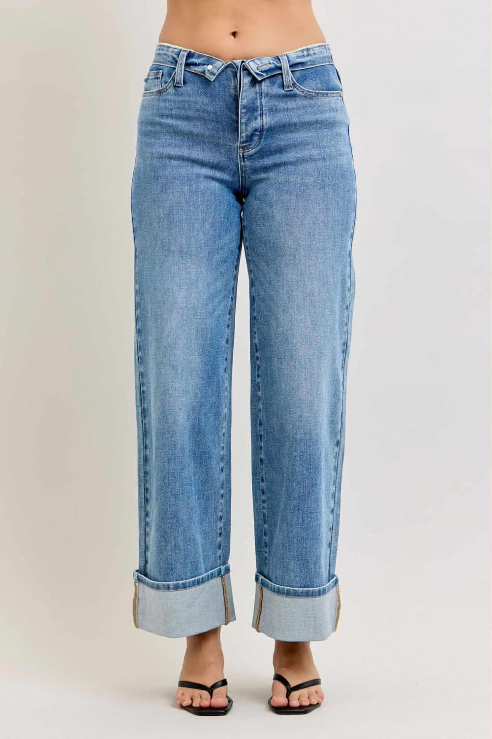 JUDY BLUE STRAIGHT WITH FOLDOVER