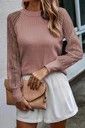 BLUSH RIBBED MESH TOP