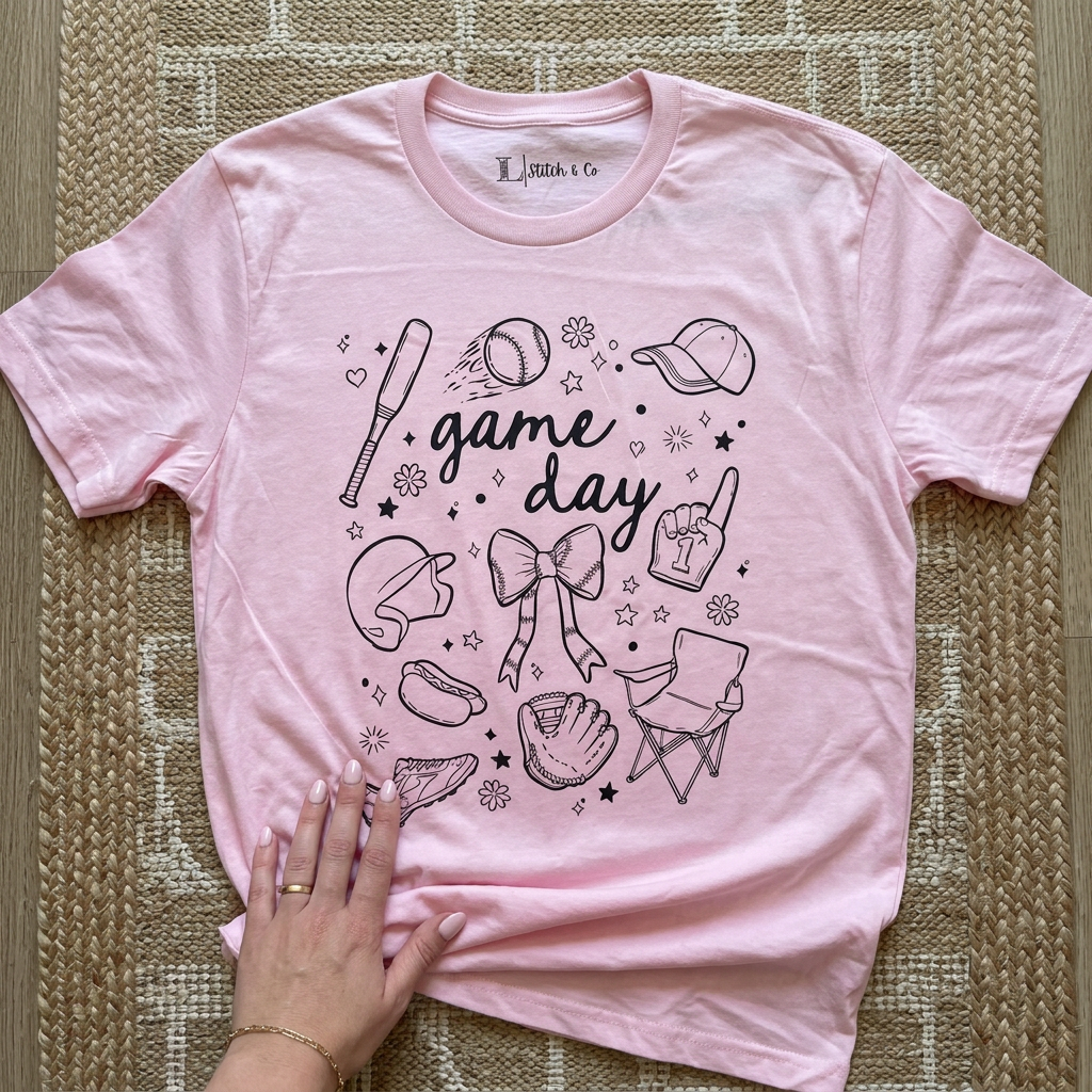 PINK GAMEDAY TEE (BASEBALL/SOFTBALL)