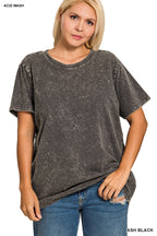 WASHED SHORT SLEEVE TOP