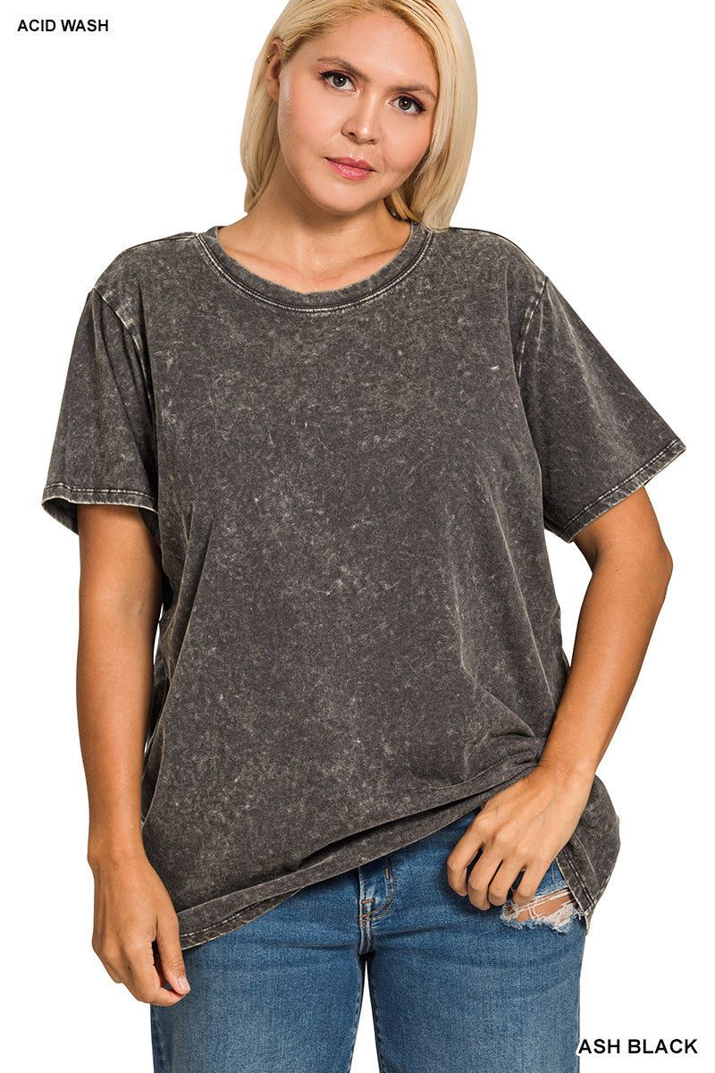 WASHED SHORT SLEEVE TOP