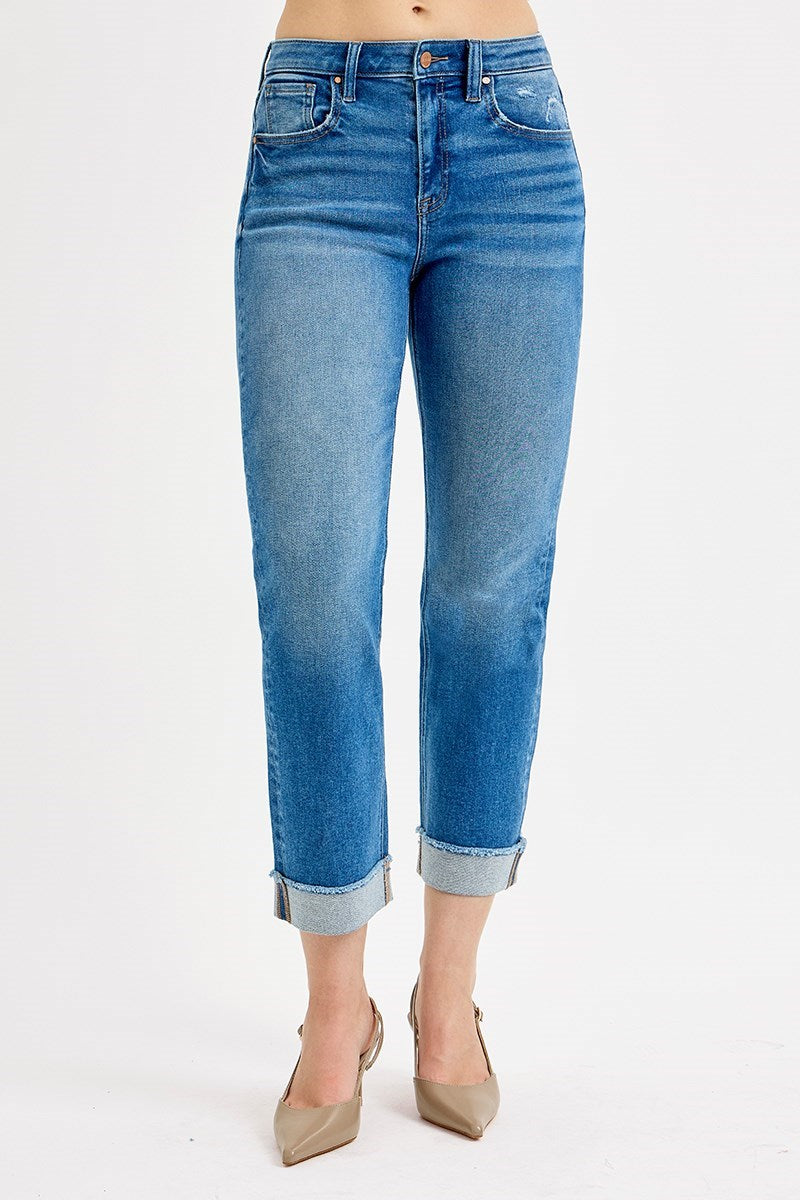 RISEN HIGH RISE BOYFRIEND ANKLE FIT