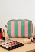 STRIPED COSMETIC TRAVEL POUCH