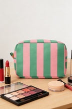 STRIPED COSMETIC TRAVEL POUCH