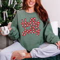 HOLLY JOLLY POLKA DOT CREWNECK SWEATSHIRT