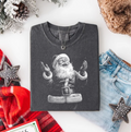 BLACK AND WHITE SANTA COMFORT COLOR LONGSLEEVE