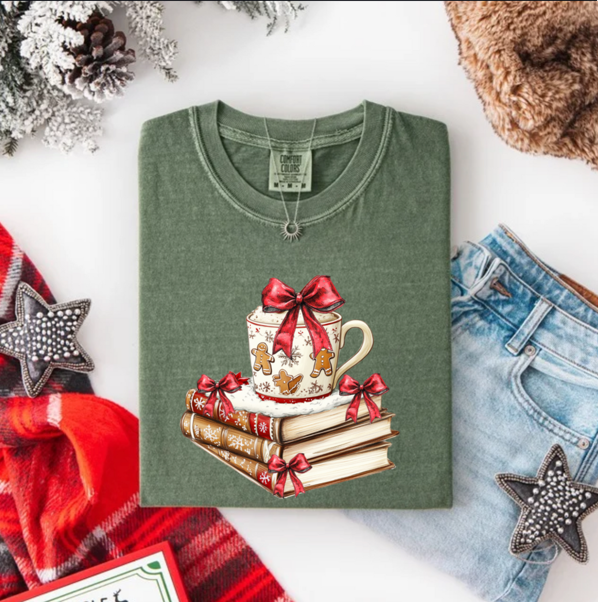 CHRISTMAS BOOKS AND COFFEE LONGSLEEVE
