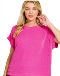 RASIED RIBBED CAP SLEEVE TOP
