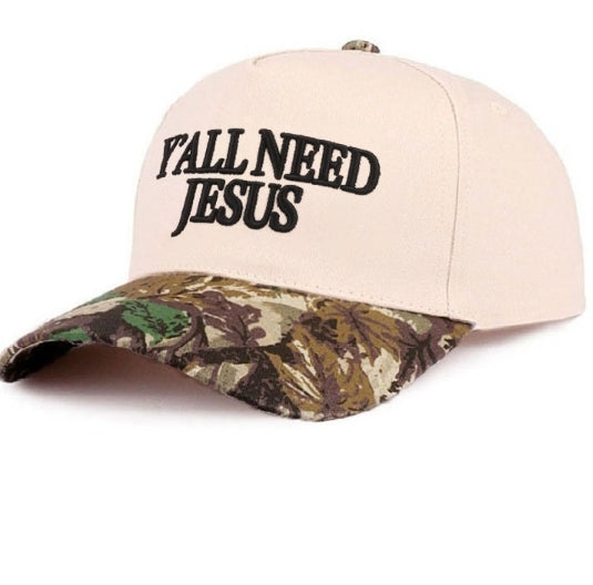 YALL NEED JESUS CANVAS HAT