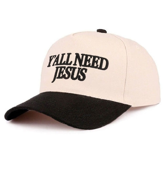 YALL NEED JESUS CANVAS HAT