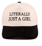 LITERALLY JUST A GIRL CANVAS CAP